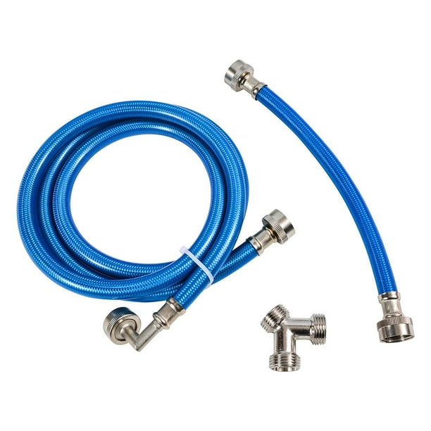 Stainless Steel Braided PVC Coated Hoses Steam Dryer Hose Installation Kit 1 ft inlet and Y Connector Hippohose 6 ft Long with 90 Degree Elbow Stainless Steel Braided PVC Coated Hoses Steam Dryer Hose Installation Kit 1 ft inlet and Y Connector Hippohose 6 ft Long with 90 Degree Elbow